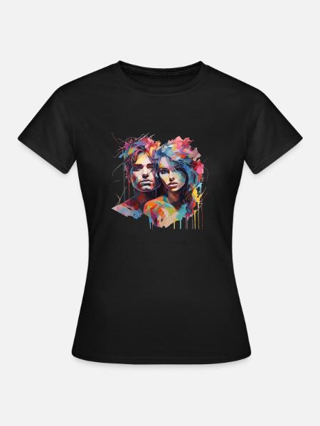Kunstpaar - Vrouwen T-shirt - zwart
