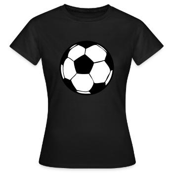 ballon soccer foot football sport 2510 - T-shirt Femme - noir - Devant - AI Model Female 172 dark (172cm)