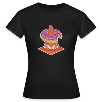 Donuts - T-shirt Femme - noir - Devant - AI Model Female 172 dark (172cm)
