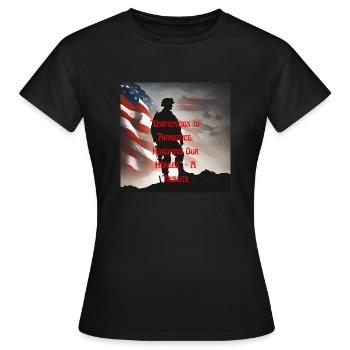 Vétérans, anciens combattant, armistice. - T-shirt Femme - noir - Devant - AI Model Female 172 dark (172cm)