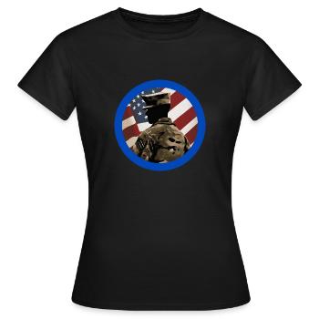 Vétéran, ancien combattant, armistice, militaire. - T-shirt Femme - noir - Devant - AI Model Female 172 dark (172cm)