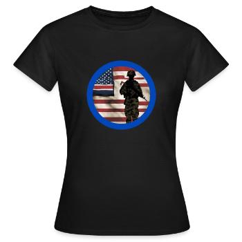 Vétéran, ancien combattant, armistice, militaire. - T-shirt Femme - noir - Devant - AI Model Female 172 dark (172cm)