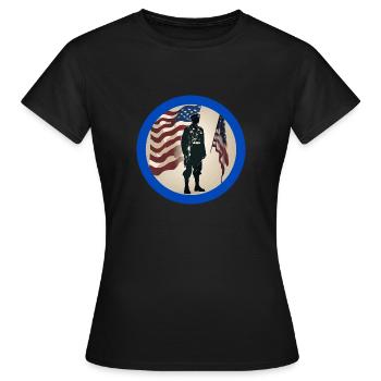 Vétérans,ancien combattant,armistice,us army,navy, - T-shirt Femme - noir - Devant - AI Model Female 172 dark (172cm)