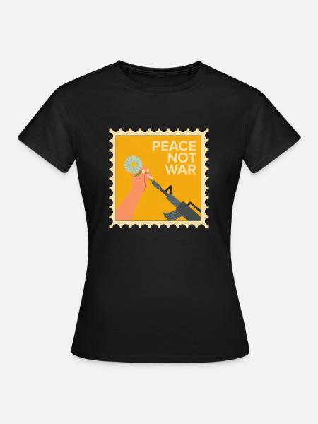 Peace not war - Frauen T-Shirt - Schwarz