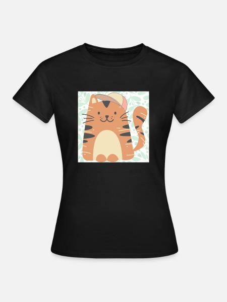 Glückliches Kätzchen. - Frauen T-Shirt - Schwarz