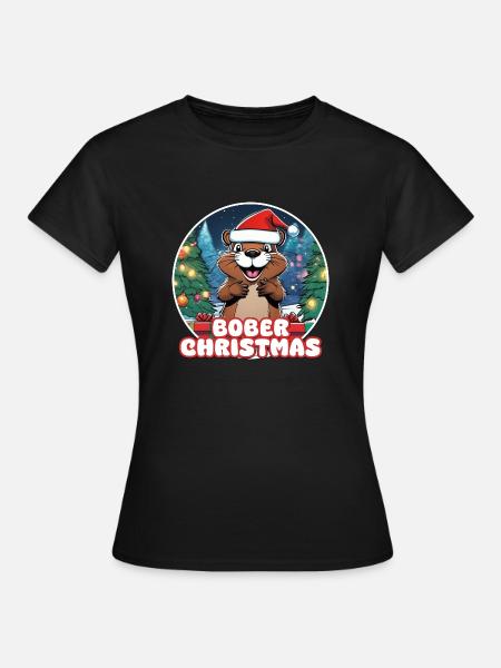 Bober Christmas - Frauen T-Shirt - Schwarz