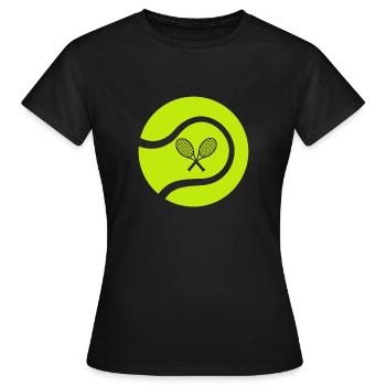 Raquette de tennis - T-shirt Femme - noir - Devant - AI Model Female 172 dark (172cm)