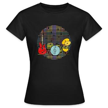 Instruments de musique - T-shirt Femme - noir - Devant - AI Model Female 172 dark (172cm)