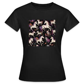 Licornes Licorne Fantasy Mix - T-shirt Femme - noir - Devant - AI Model Female 172 dark (172cm)