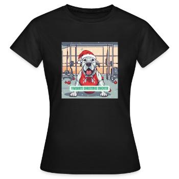 Die Jingle Bells - Doggy Edition - Frauen T-Shirt - Schwarz - Vorne - AI Model Female 172 dark (172cm)