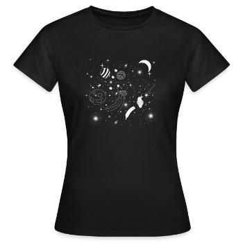 Cadeau galaxie - T-shirt Femme - noir - Devant - AI Model Female 172 dark (172cm)
