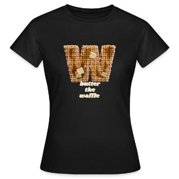 Waffle - Butter the waffle - Women's T-Shirt - black - Front - AI Model Female 172 dark (172cm)
