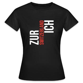 Zurich Switzerland Zürich Schweiz - Women's T-Shirt - black - Front - AI Model Female 172 dark (172cm)