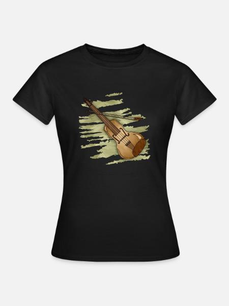 Geige - Frauen T-Shirt - Schwarz