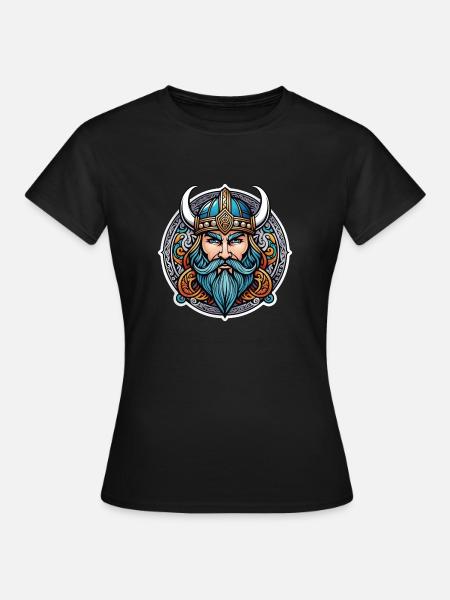 Wikinger Odin Thor Walhalla - Frauen T-Shirt - Schwarz