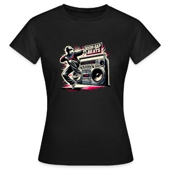 Boombox & Breakdance 3 - Women's T-Shirt - black - Front - AI Model Female 172 dark (172cm)