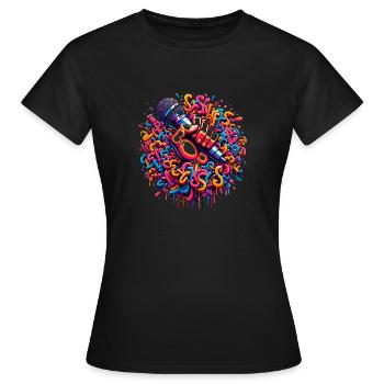 Mic Master - Women's T-Shirt - black - Front - AI Model Female 172 dark (172cm)