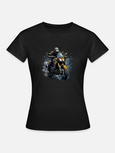Chemise de moto élégante pour une conduite parfaite - T-shirt Femme - noir