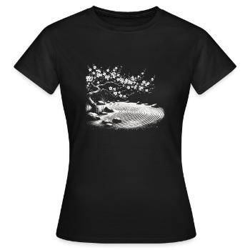 Illumination du jardin zen - T-shirt Femme - noir - Devant - AI Model Female 172 dark (172cm)