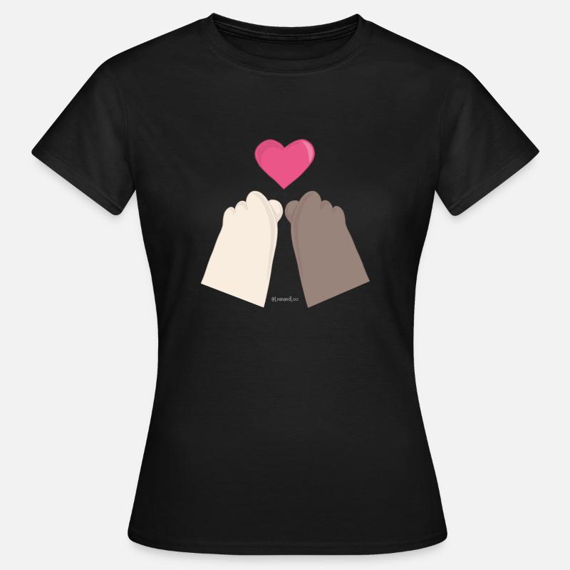 Lean & Loo Finger Hearts - Women's T-Shirt - black