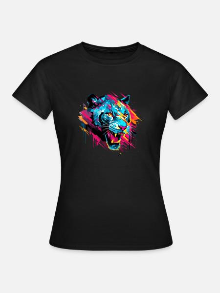 Panther Tier Freiheit Welt Wildtiere Zusammenfassung - Frauen T-Shirt - Schwarz