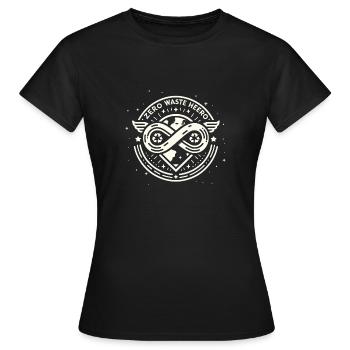 Zero Waste Hero - Frauen T-Shirt - Schwarz - Vorne - AI Model Female 172 dark (172cm)