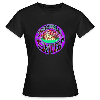 Psychedelia Smith - Women's T-Shirt - black - Front - AI Model Female 172 dark (172cm)