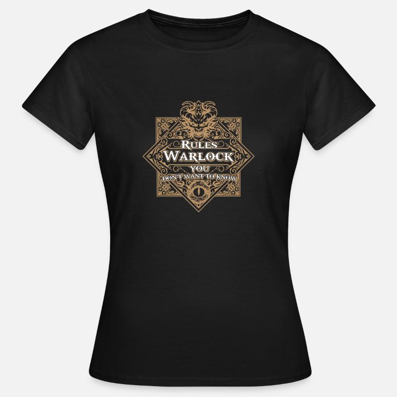 Regler Warlock - Dame-T-shirt - sort