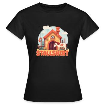 Stable Shirt - Women's T-Shirt - black - Front - AI Model Female 172 dark (172cm)