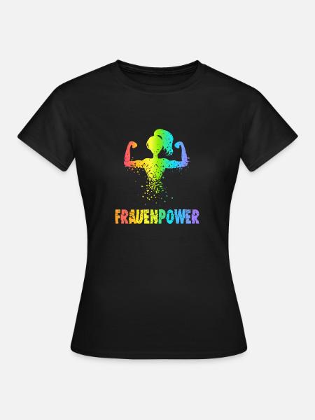 Frauenpower - Frauen T-Shirt - Schwarz