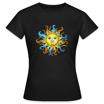 Solstice d’hiver 01 - T-shirt Femme - noir - Devant - AI Model Female 172 dark (172cm)