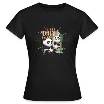 Spiegel der Selbstliebe - Frauen T-Shirt - Schwarz - Vorne - AI Model Female 172 dark (172cm)