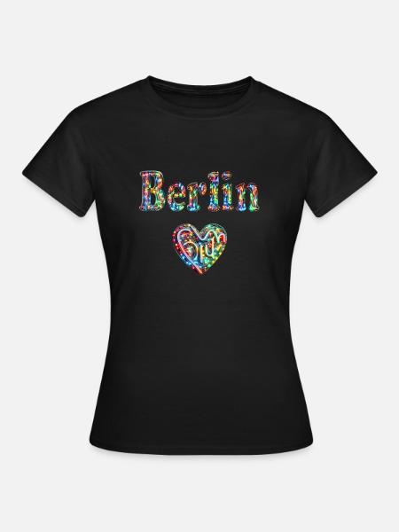 Ein Herz für Berlin - Frauen T-Shirt - Schwarz