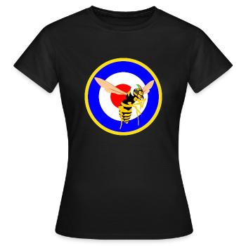 Trottinette Wasp Mod Target - T-shirt Femme - noir - Devant - AI Model Female 172 dark (172cm)