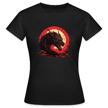 Rage of the dragon - Women's T-Shirt - black - Front - AI Model Female 172 dark (172cm)