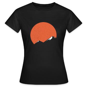 Sunset Vibes mountain - T-shirt Femme - noir - Devant - AI Model Female 172 dark (172cm)