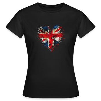 J’adore l’Union Jack - T-shirt Femme - noir - Devant - AI Model Female 172 dark (172cm)