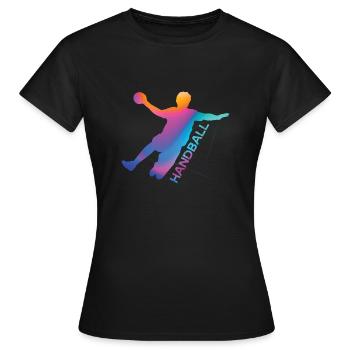Handballer - Frauen T-Shirt - Schwarz - Vorne - AI Model Female 172 dark (172cm)
