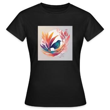 Abstractions florales - T-shirt Femme - noir - Devant - AI Model Female 172 dark (172cm)