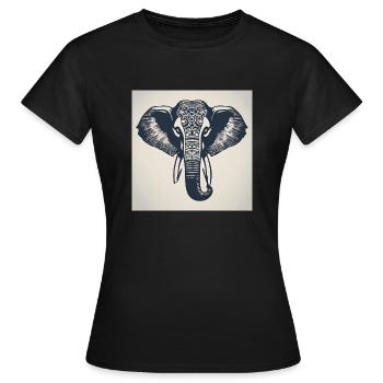 Essence d’éléphants - T-shirt Femme - noir - Devant - AI Model Female 172 dark (172cm)