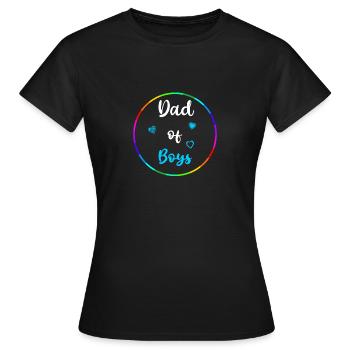 Dad of Boys - Frauen T-Shirt - Schwarz - Vorne - AI Model Female 172 dark (172cm)