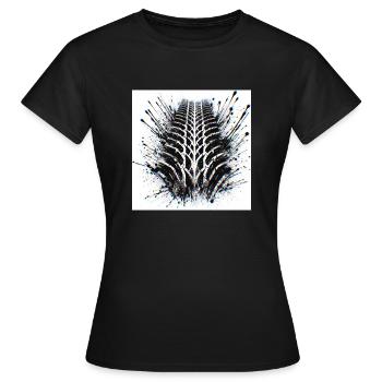 Tyre imprint 2 - Women's T-Shirt - black - Front - AI Model Female 172 dark (172cm)