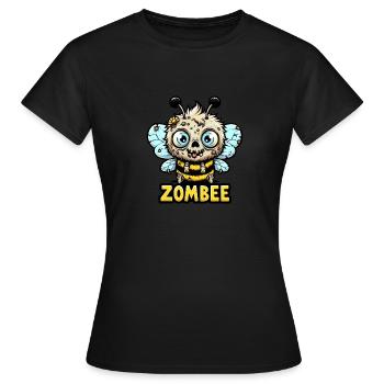 ZomBee - L'Abeille Zombie - T-shirt Femme - noir - Devant - AI Model Female 172 dark (172cm)