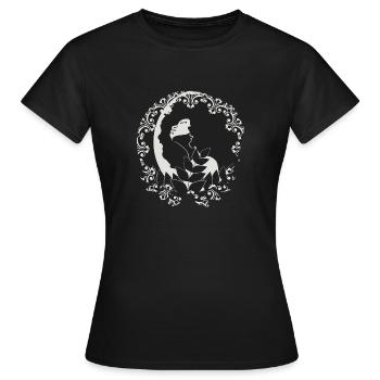 Femme Lune - T-shirt Femme - noir - Devant - AI Model Female 172 dark (172cm)
