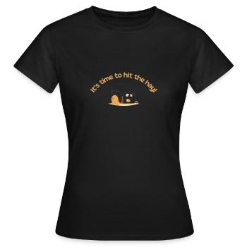 It's time to hit the hay - T-shirt Femme - noir - Devant - AI Model Female 172 dark (172cm)
