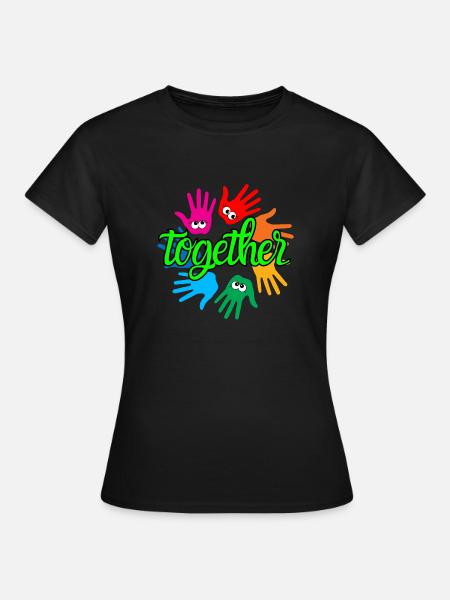 together - Frauen T-Shirt - Schwarz