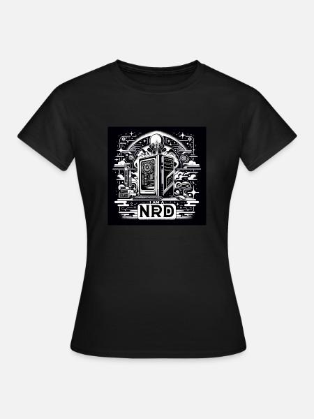 Nerd Stolz Black&White - Frauen T-Shirt - Schwarz