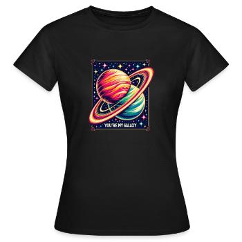 Night Sky Embrace - Frauen T-Shirt - Schwarz - Vorne - AI Model Female 172 dark (172cm)