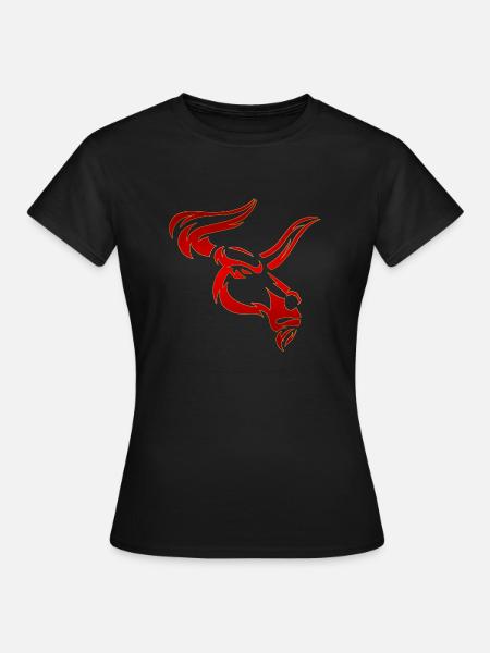 Cabeza de toro Cabeza de toro Logo Steak Beast Gym Horn - Camiseta mujer - negro