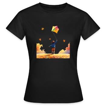 Les enfants passent du temps à apprendre et à découvrir - T-shirt Femme - noir - Devant - AI Model Female 172 dark (172cm)